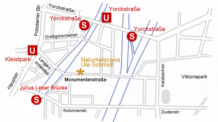 Lageplan der Naturheilpraxis